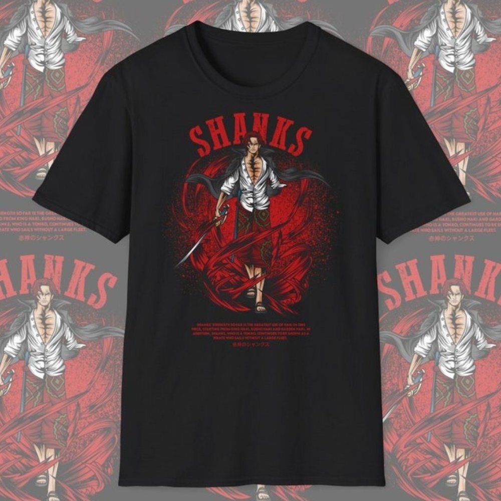 One Piece Shanks Japanese Manga Anime Retro Gamer Cult Meme Movie Music Cool Gif